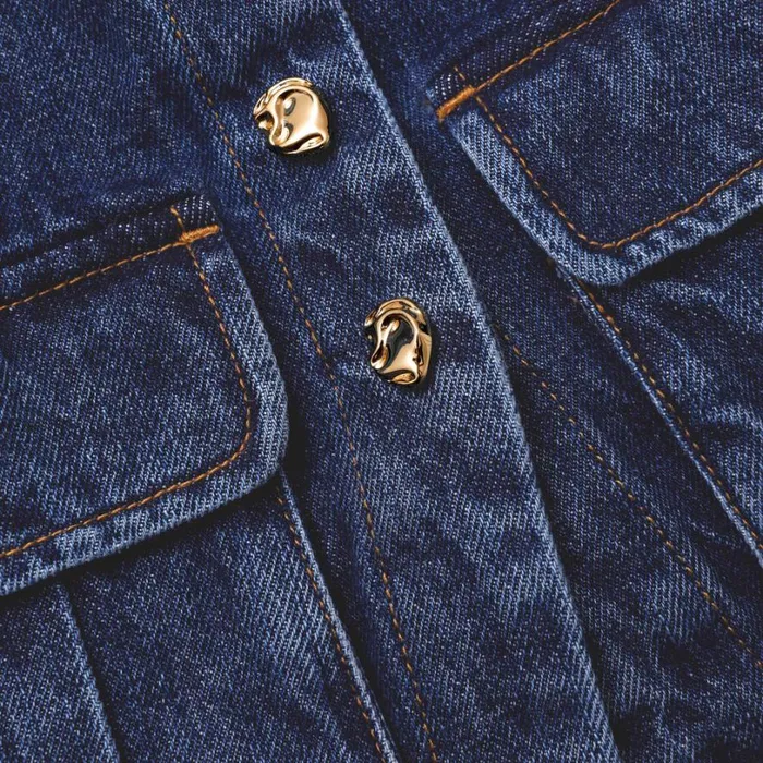 Denim Buttoned Jumpsuit Women Self Portrait Dresses Denim Buttoned Jumpsuit Women Self Portrait Dresses
