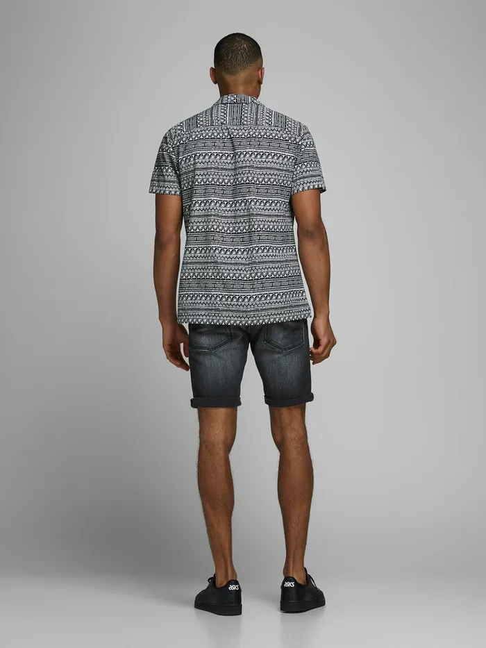 Denim Shorts JACK and JONES Mens RICK ORG JJ 557 50SPS DENIM SHORTS Black Black Denim Gift 4 You