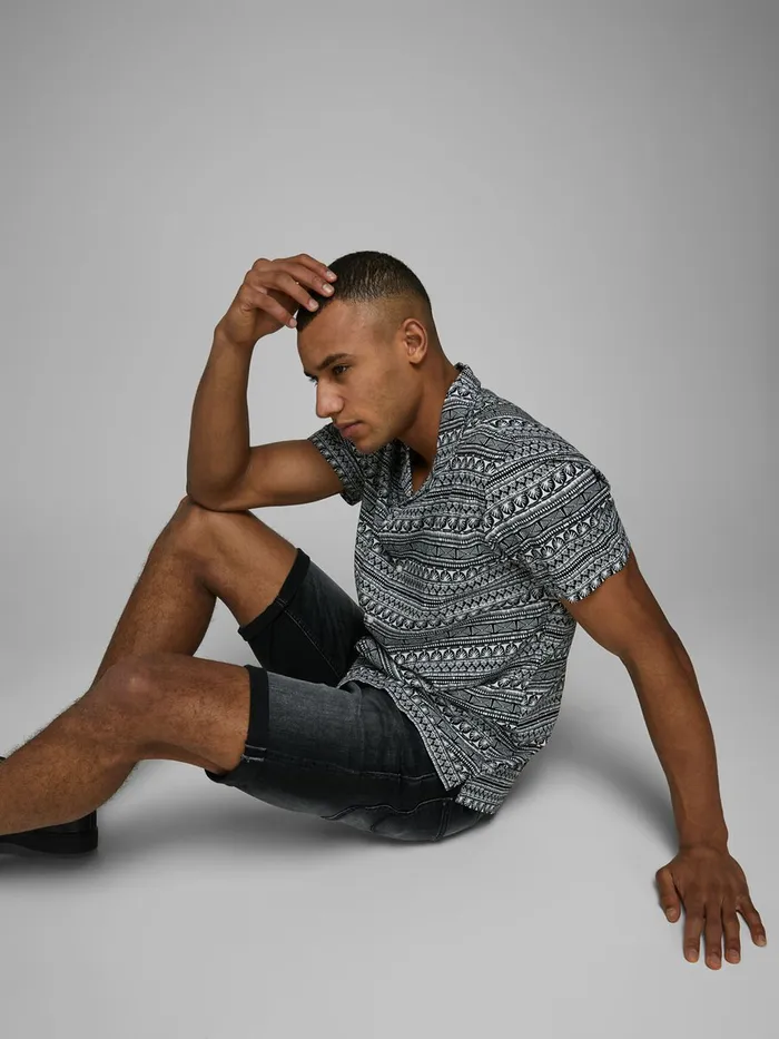 Denim Shorts JACK and JONES Mens RICK ORG JJ 557 50SPS DENIM SHORTS Black Black Denim Gift 4 You