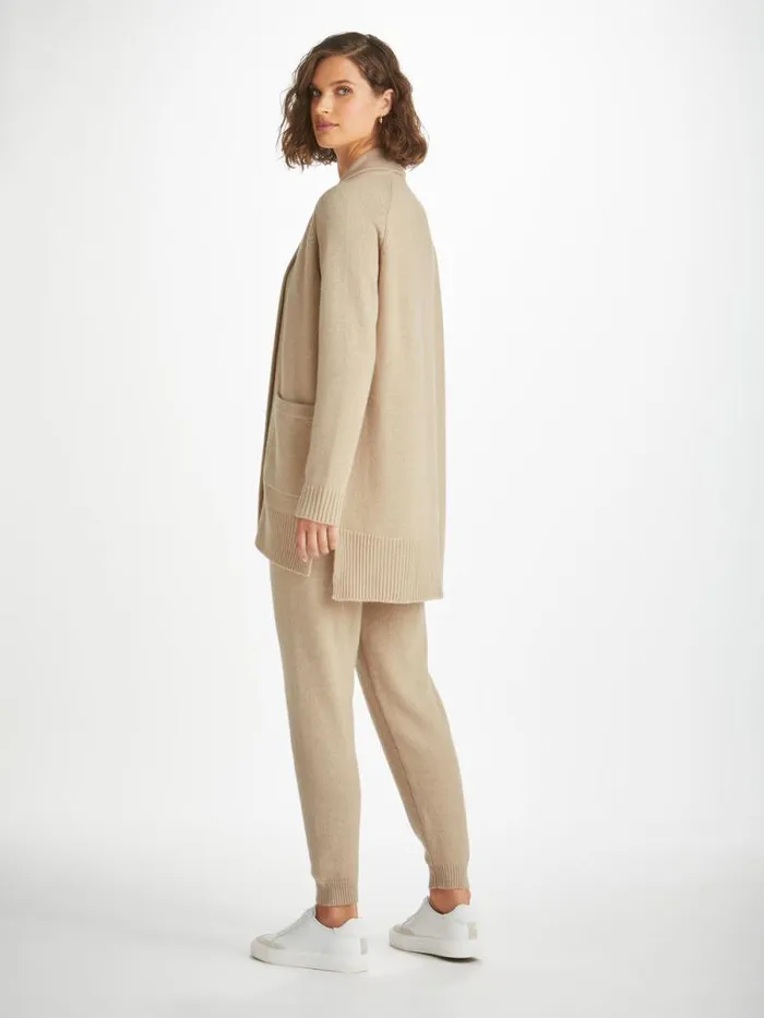 Derek Rose Cashmere Cardigans Women Cardigan Nina Cashmere Fawn