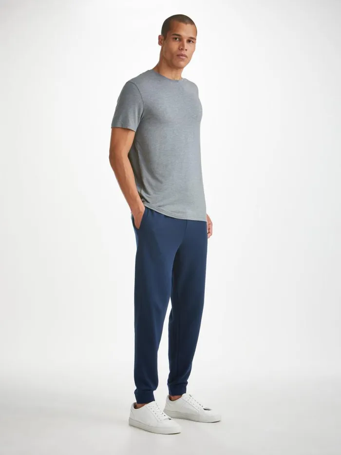 Derek Rose Casual Pants Men Sweatpants Quinn Cotton Modal Navy