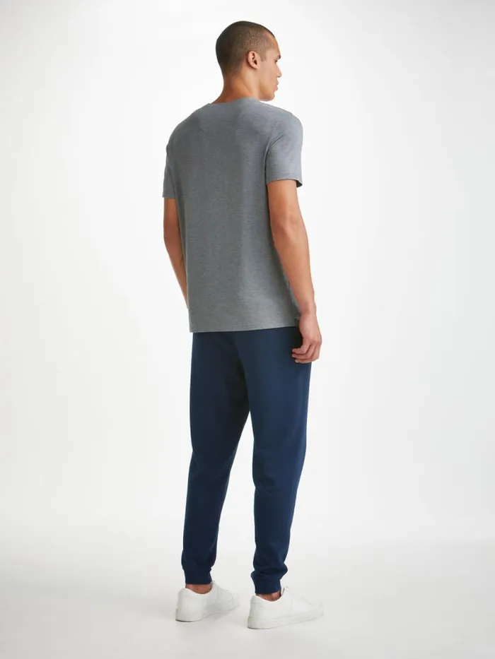 Derek Rose Casual Pants Men Sweatpants Quinn Cotton Modal Navy