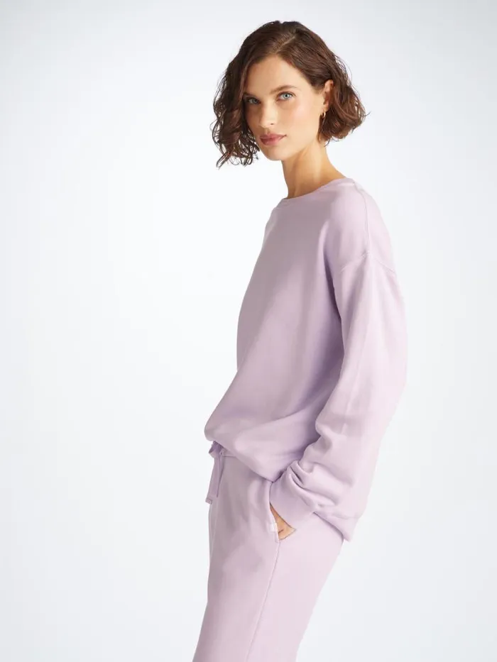 Derek Rose Casual Pants Women Sweatpants Quinn Cotton Modal Lilac