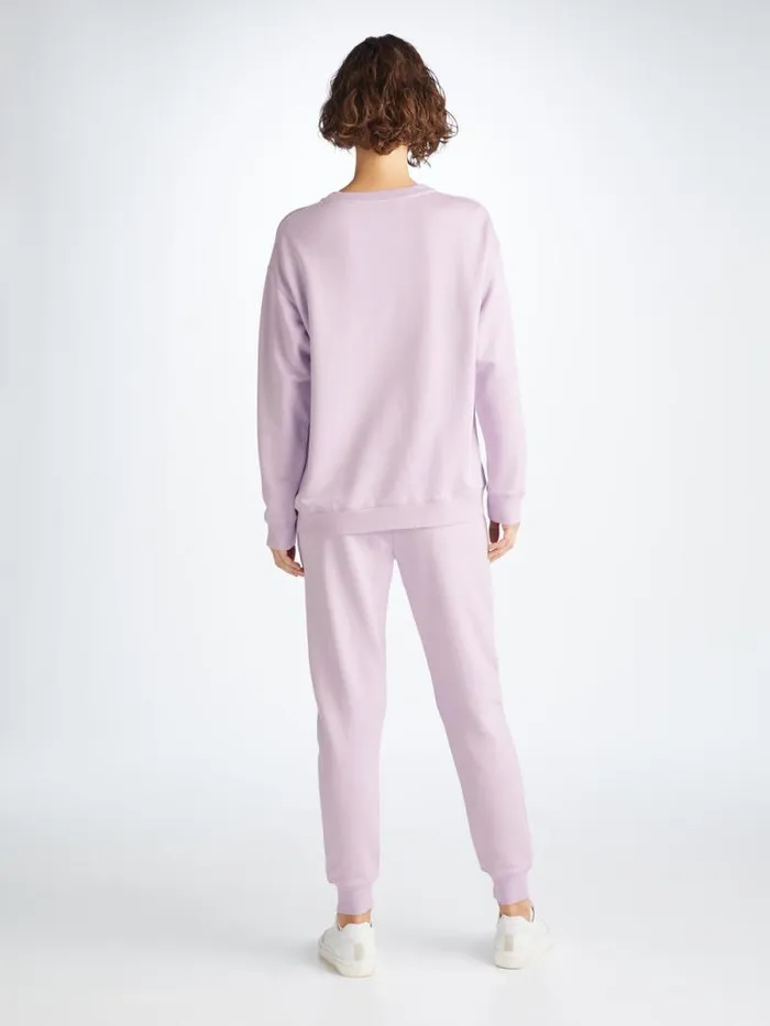 Derek Rose Casual Pants Women Sweatpants Quinn Cotton Modal Lilac