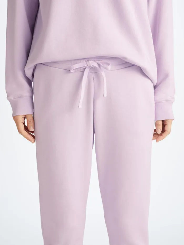 Derek Rose Casual Pants Women Sweatpants Quinn Cotton Modal Lilac