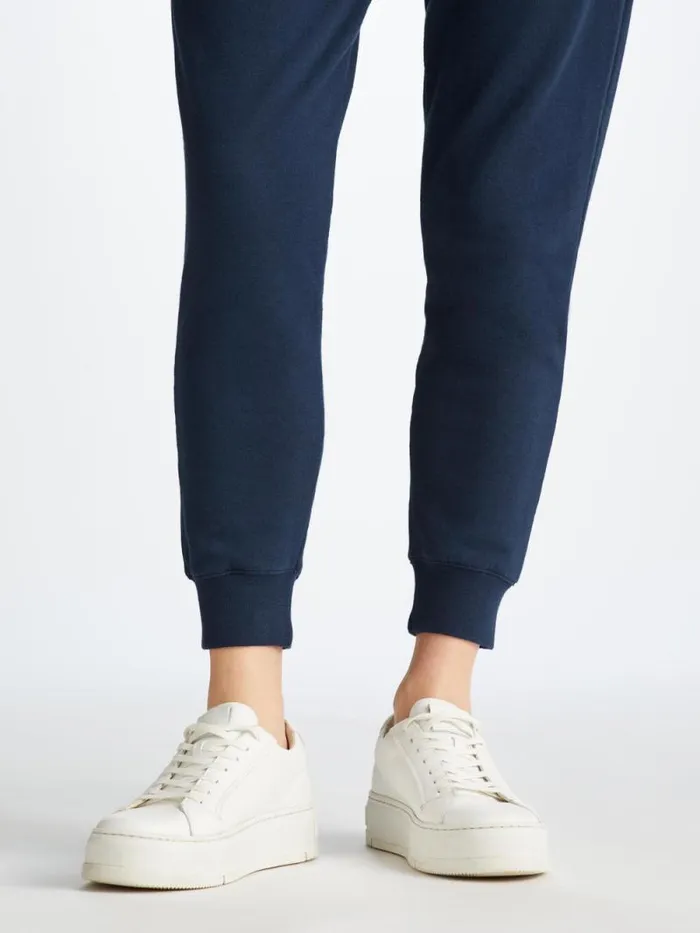 Derek Rose Casual Pants Women Sweatpants Quinn Cotton Modal Stretch Navy