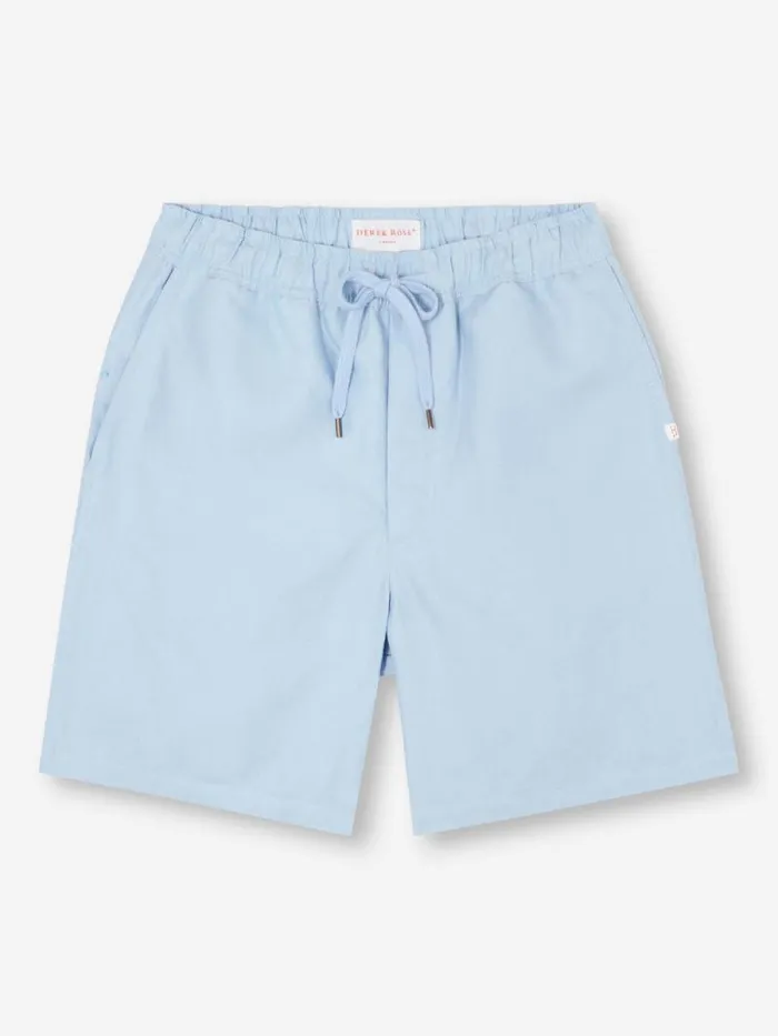 Derek Rose Casual Shorts Men Shorts Sydney 2 Linen Blue