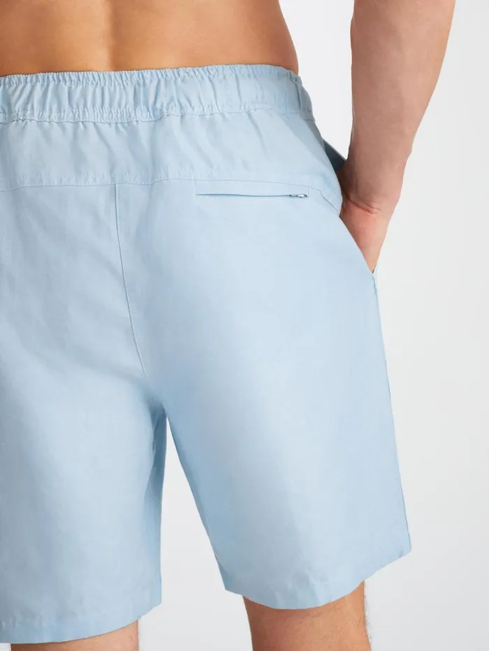 Derek Rose Casual Shorts Men Shorts Sydney 2 Linen Blue