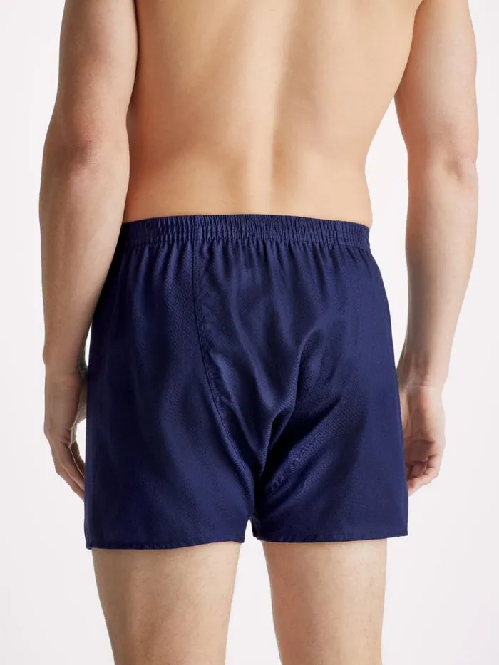 Derek Rose Classic Fit Boxer Shorts Men Classic Fit Boxers Lombard 6 Cotton Jacquard Navy