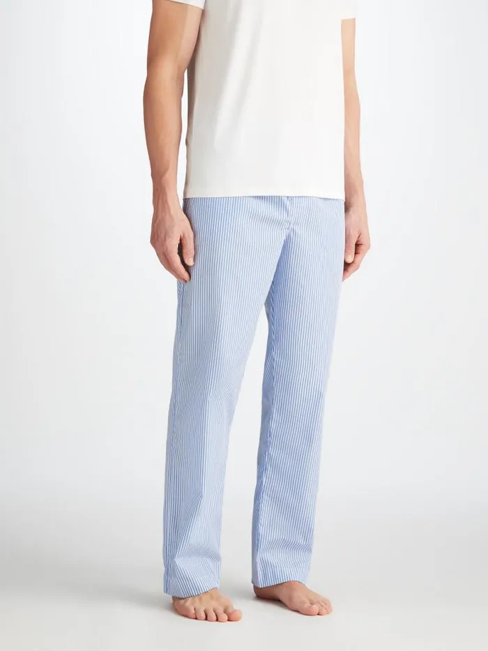 Derek Rose Lounge Pants Men Lounge Pants James Cotton Blue