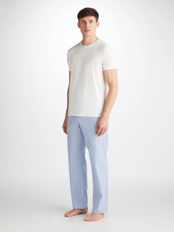 Derek Rose Lounge Pants Men Lounge Pants James Cotton Blue