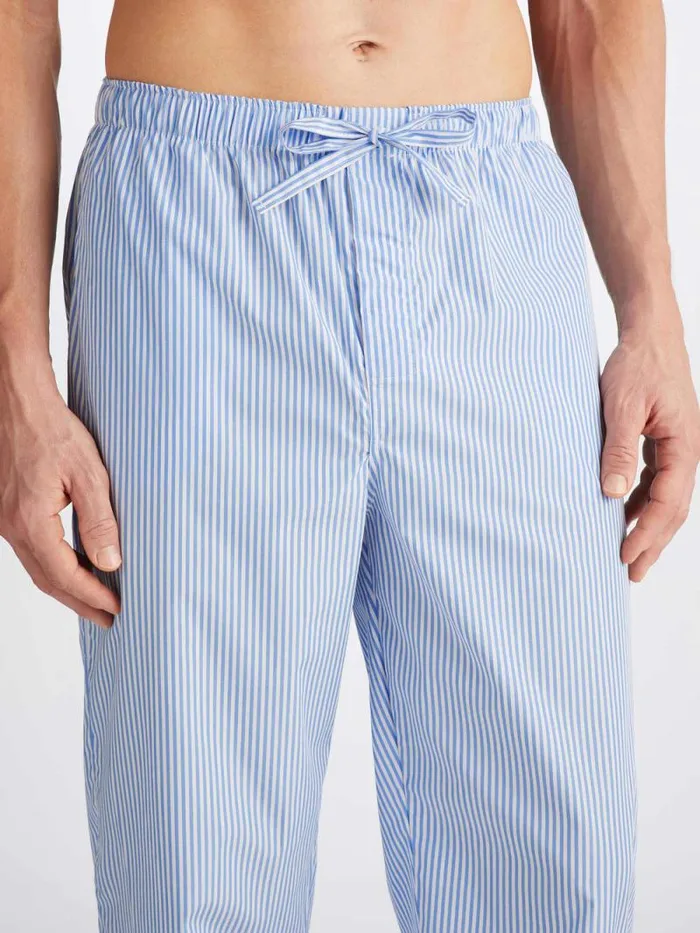 Derek Rose Lounge Pants Men Lounge Pants James Cotton Blue