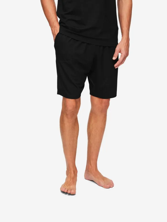 Derek Rose Lounge Shorts Men Lounge Shorts Basel Micro Modal Stretch Black
