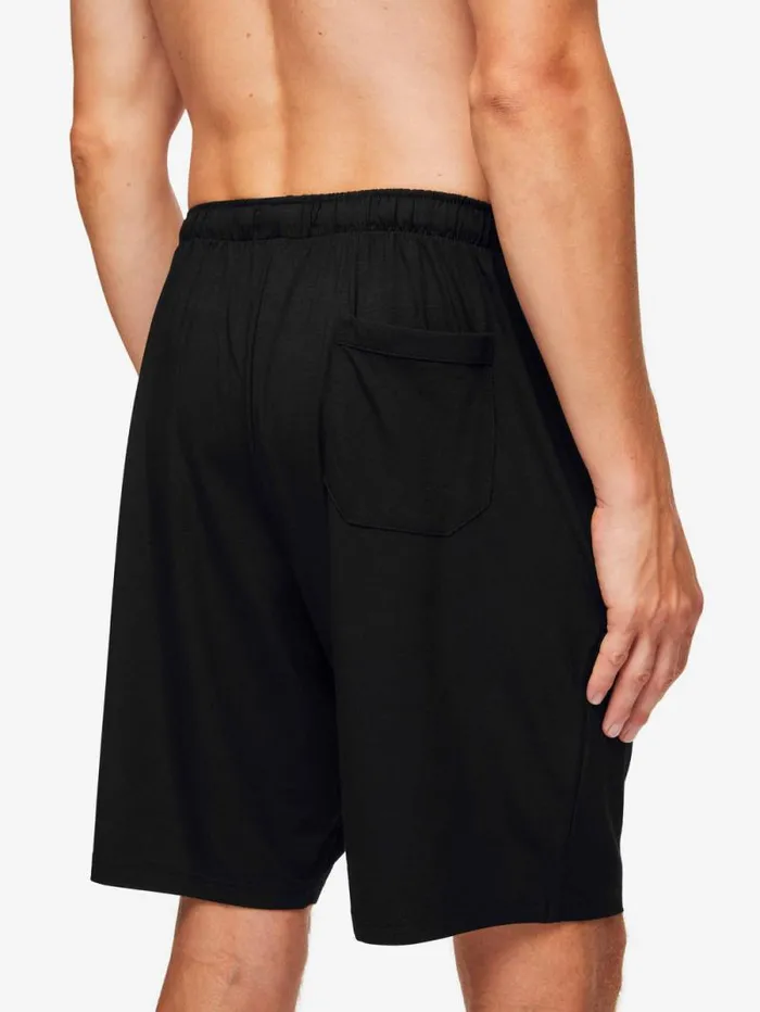 Derek Rose Lounge Shorts Men Lounge Shorts Basel Micro Modal Stretch Black