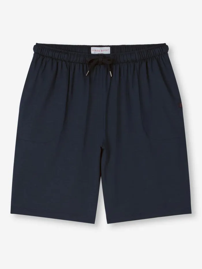 Derek Rose Lounge Shorts Men Lounge Shorts Basel Micro Modal Stretch Navy