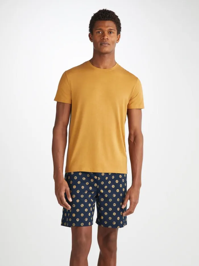 Derek Rose Lounge Shorts Men Lounge Shorts Ledbury 78 Cotton Batiste Navy