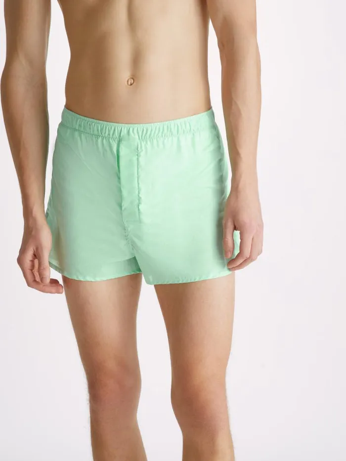 Derek Rose Modern Fit Boxer Shorts Men Modern Fit Boxers Amalfi Cotton Batiste Mint