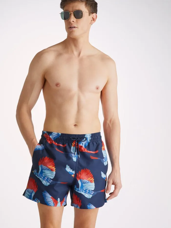 Derek Rose Short Length Swim Shorts Men Swim Shorts Maui 54 Navy