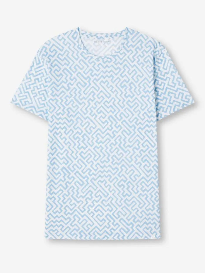 Derek Rose Short Sleeve TShirts Men TShirt Robin 14 Pima Cotton White