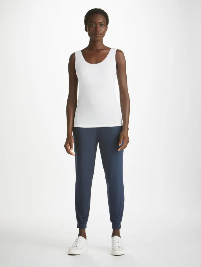 Derek Rose Tank Tops Women Support Vest Lara Micro Modal Stretch White