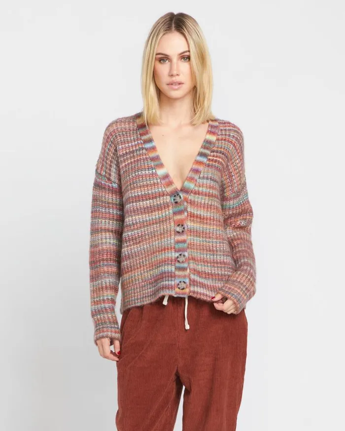 Desert Dreamz Cardi 8211 Multi Womens Volcom Sweaters and Cardigans