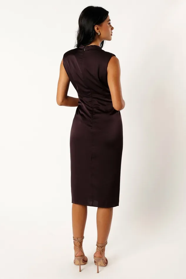 Dina Midi Dress Black Coffee Event Dresses Petal and Pup Women