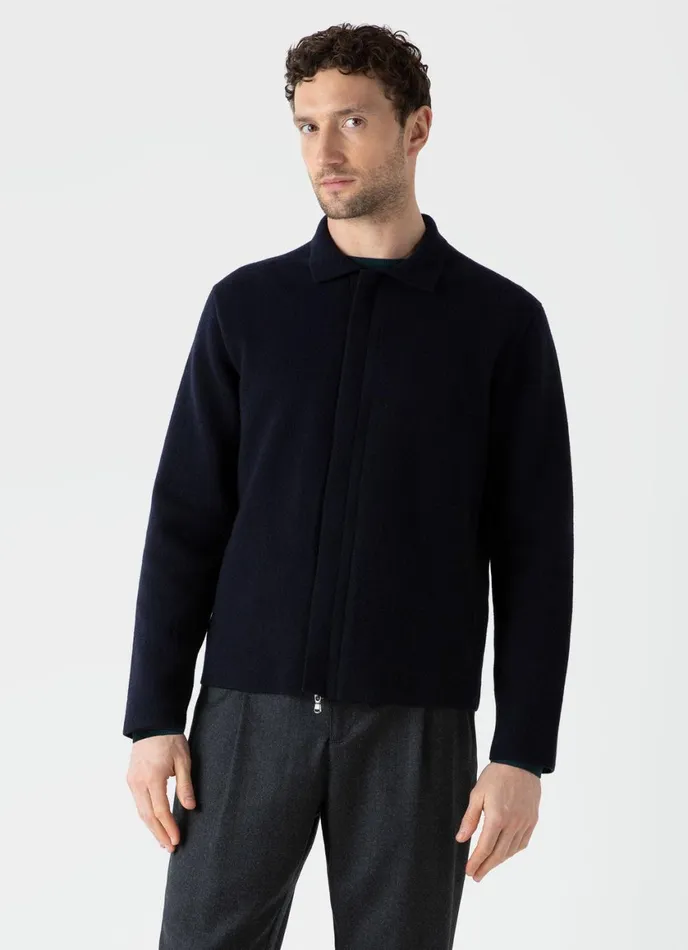 Double Faced Jacket Navy Men SUNSPEL Jackets and Coats