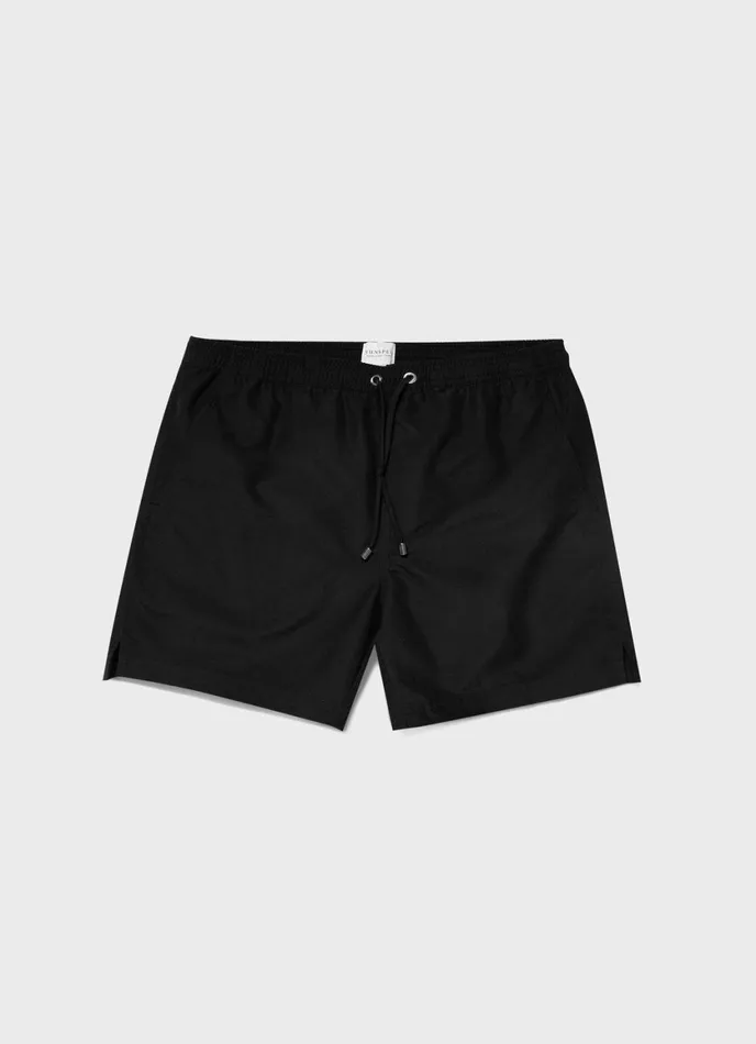 Drawstring Swim Shorts Black Men SUNSPEL Swimwear