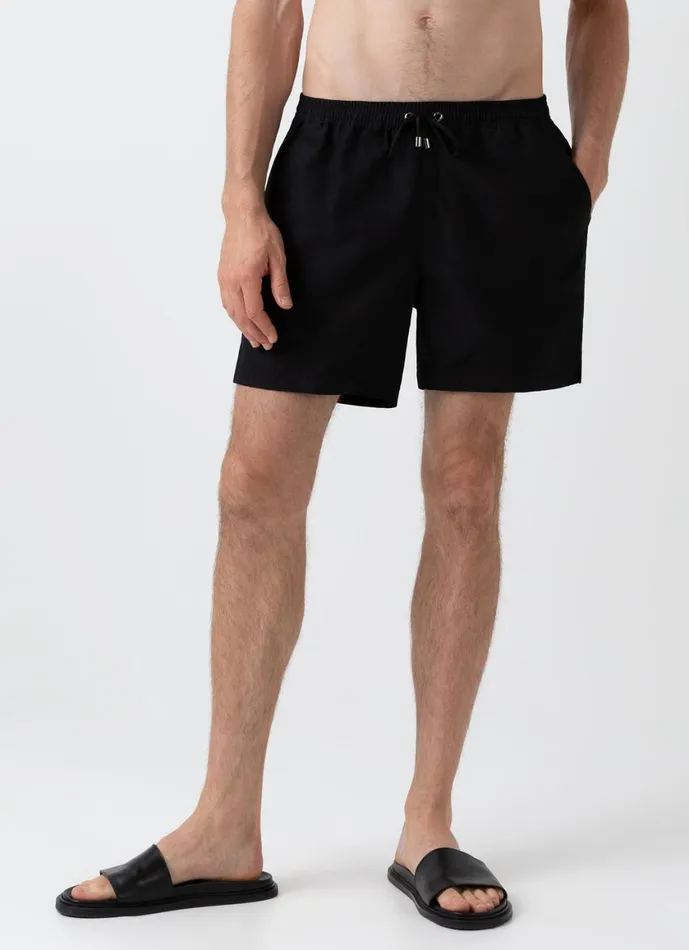 Drawstring Swim Shorts Black Men SUNSPEL Swimwear