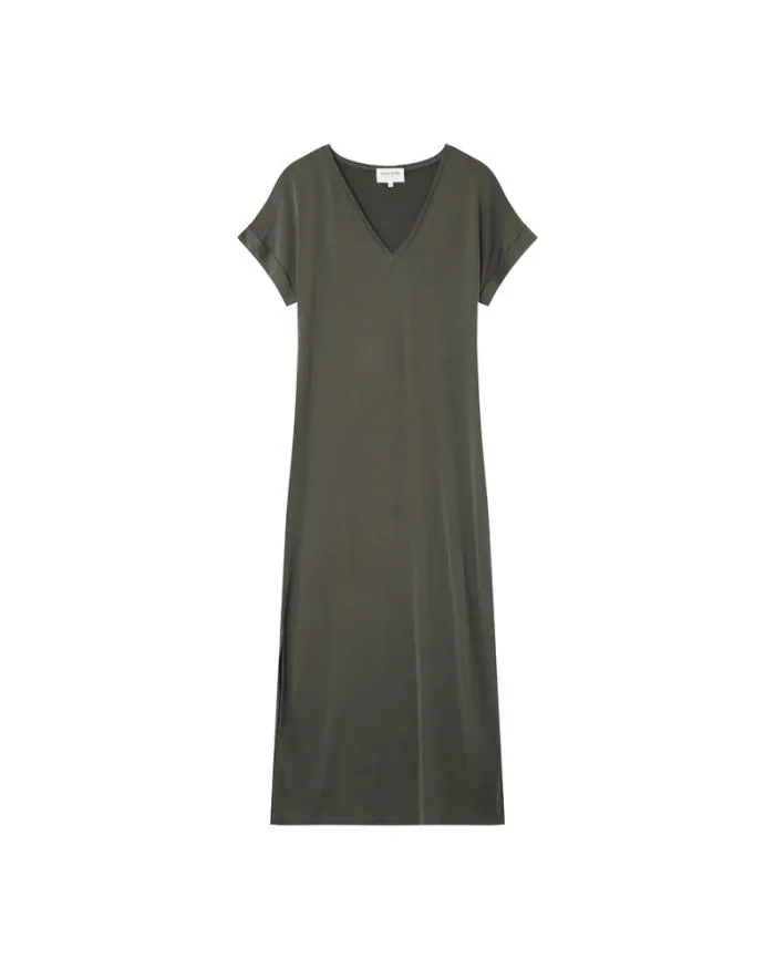 DRESS KAKI MARGAUX Shop Grace and Mila Long Dresses