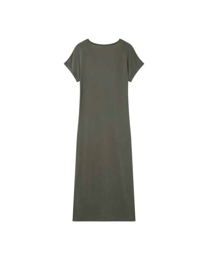 DRESS KAKI MARGAUX Shop Grace and Mila Long Dresses