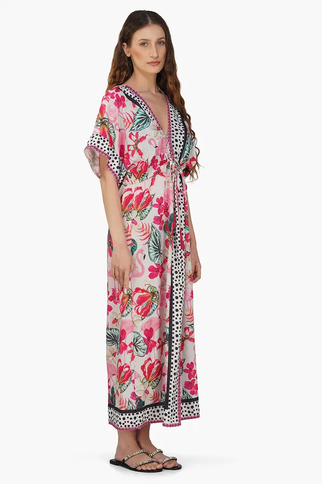 Dresses America and Beyond Women Flamingo Paradise Printed Dress