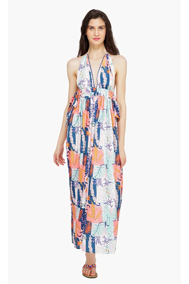 Dresses America and Beyond Women Playful Petals Maxi Dress