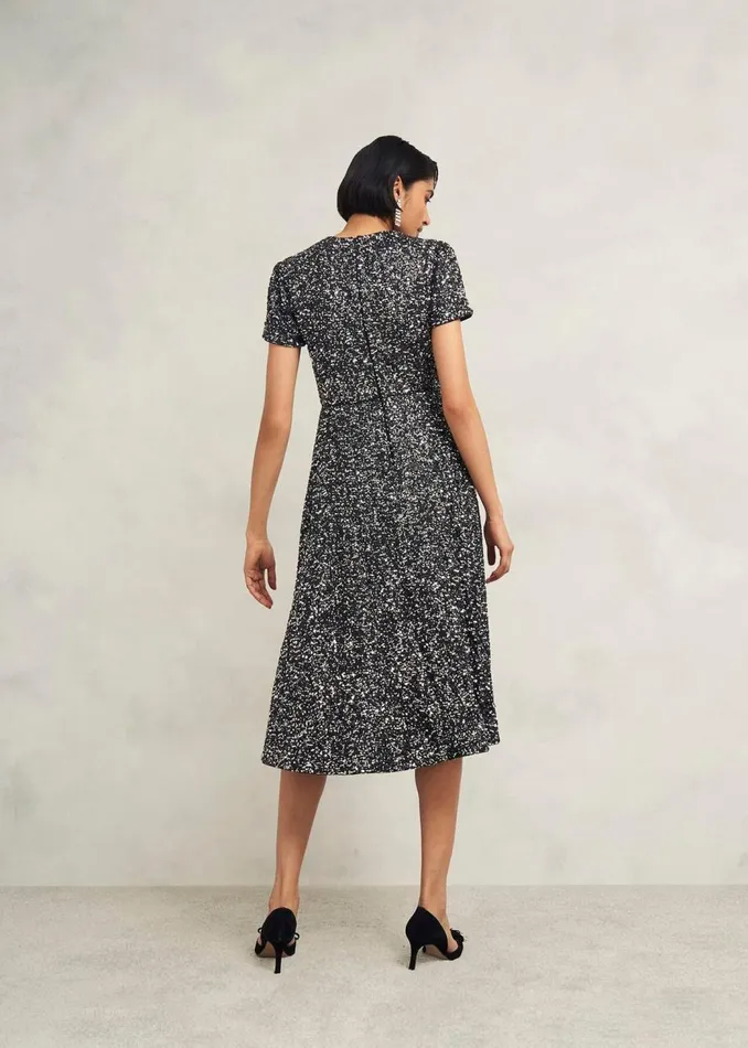 Dresses and Jumpsuits Women HOBBS Tatiana Sequin Dress Black Silver