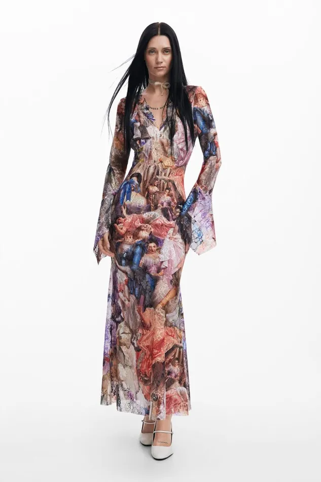 Dresses And Jumpsuits Women Desigual Baroque Dress Mara Escot Materialfinishes