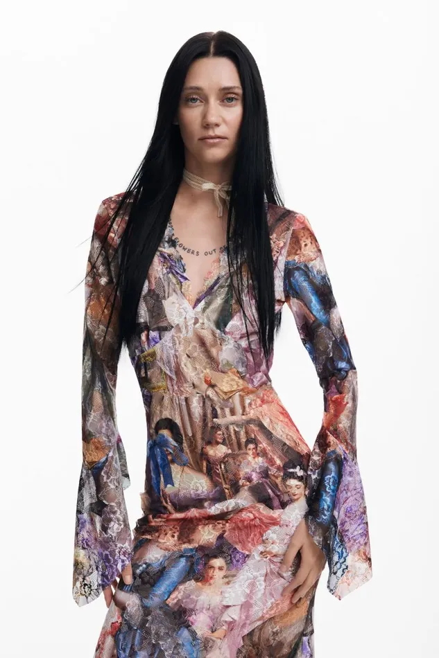 Dresses And Jumpsuits Women Desigual Baroque Dress Mara Escot Materialfinishes