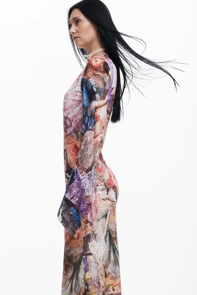 Dresses And Jumpsuits Women Desigual Baroque Dress Mara Escot Materialfinishes