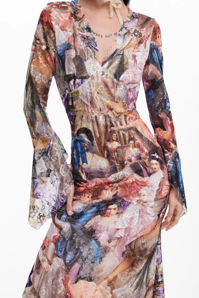 Dresses And Jumpsuits Women Desigual Baroque Dress Mara Escot Materialfinishes