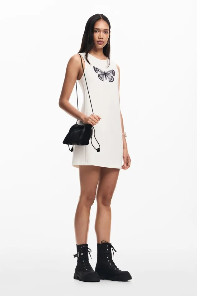 Dresses And Jumpsuits Women Desigual Butterfly Dress White