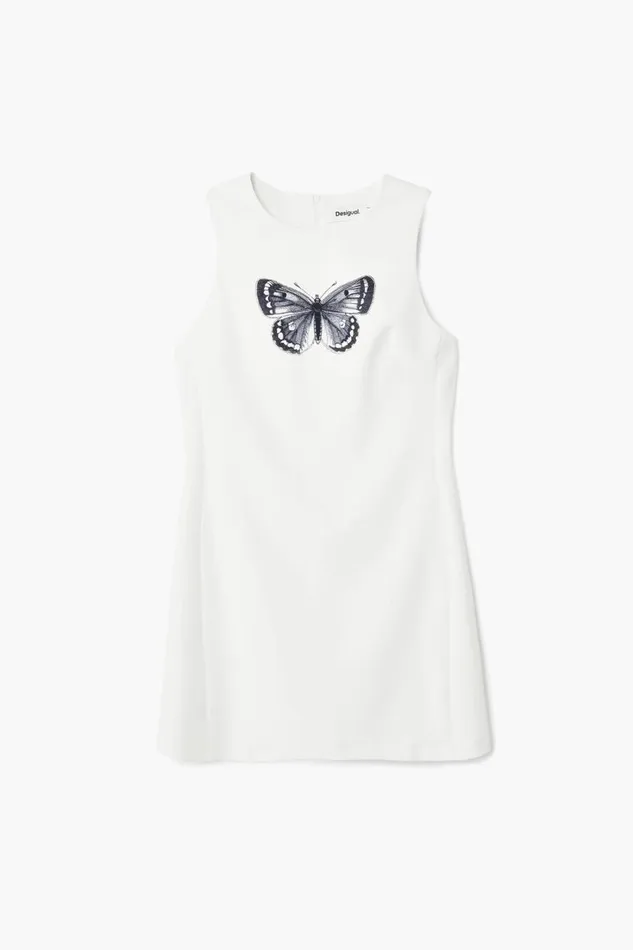 Dresses And Jumpsuits Women Desigual Butterfly Dress White