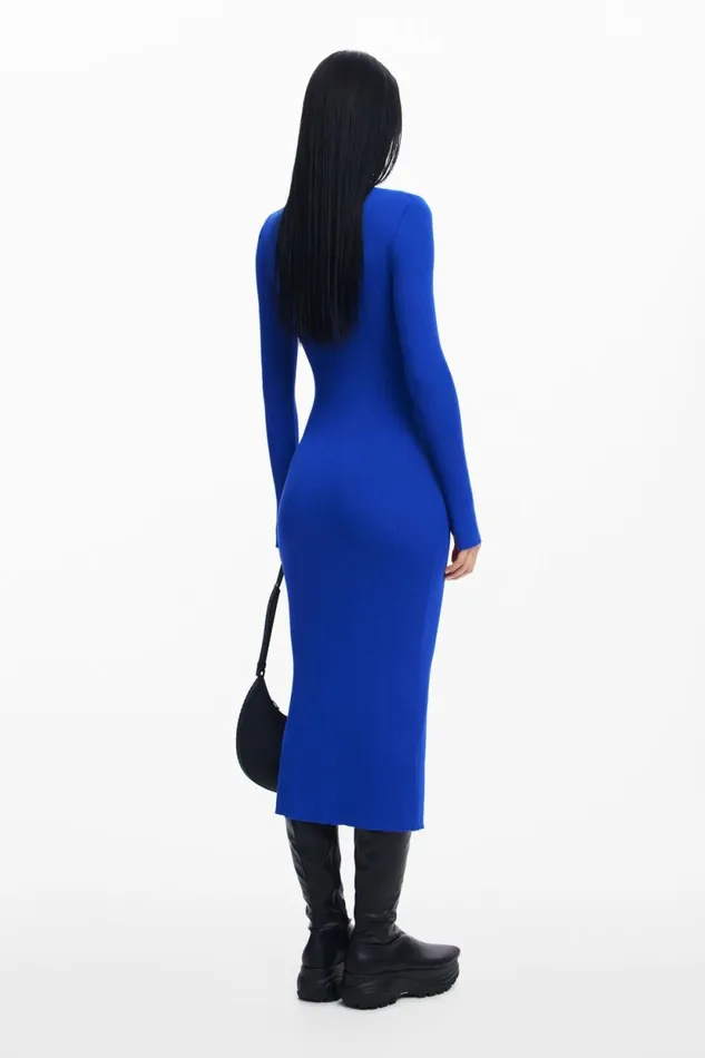 Dresses And Jumpsuits Women Desigual Maitrepierre Cutout Dress Blue