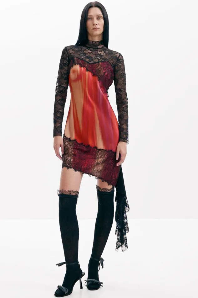 Dresses And Jumpsuits Women Desigual Mara Escot Combined Dress Red