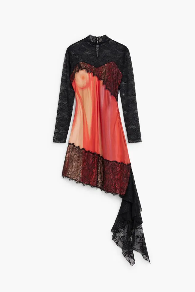 Dresses And Jumpsuits Women Desigual Mara Escot Combined Dress Red