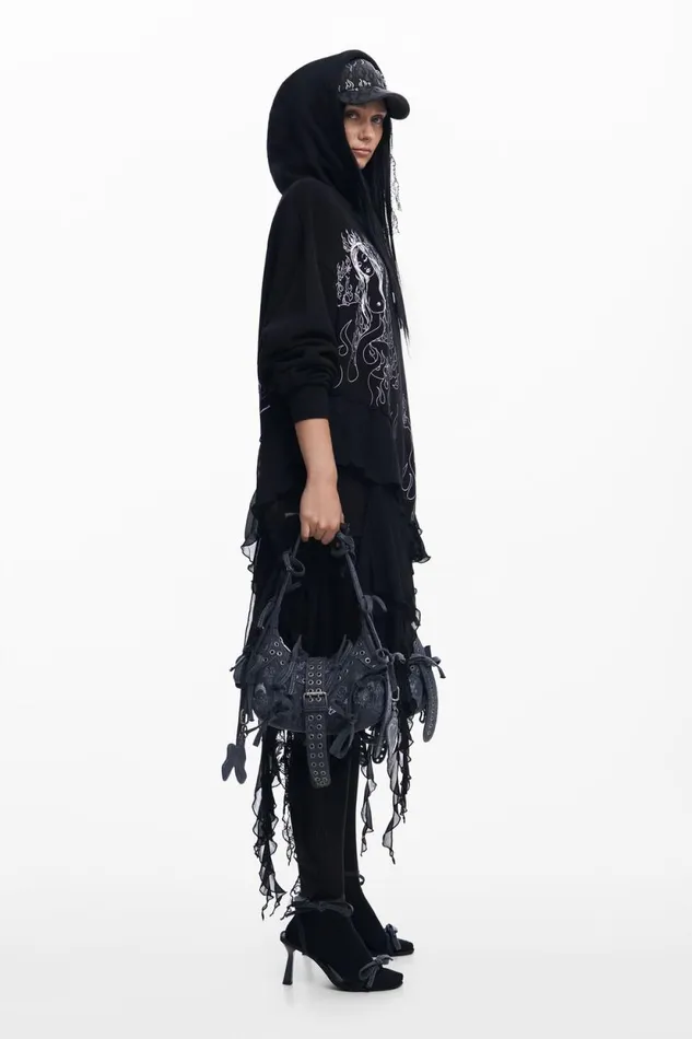 Dresses And Jumpsuits Women Desigual Mara Escot Hooded Dress Black