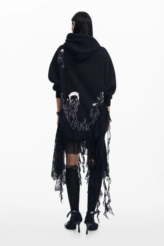 Dresses And Jumpsuits Women Desigual Mara Escot Hooded Dress Black