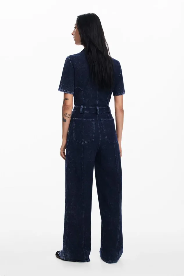 Dresses And Jumpsuits Women Desigual Washedeffect Denim Jumpsuit Blue