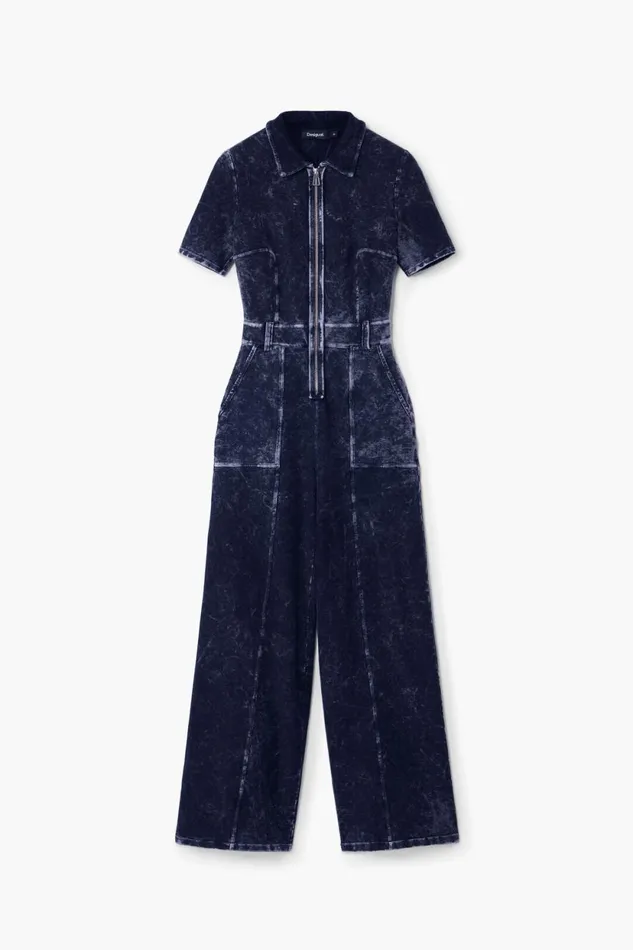 Dresses And Jumpsuits Women Desigual Washedeffect Denim Jumpsuit Blue