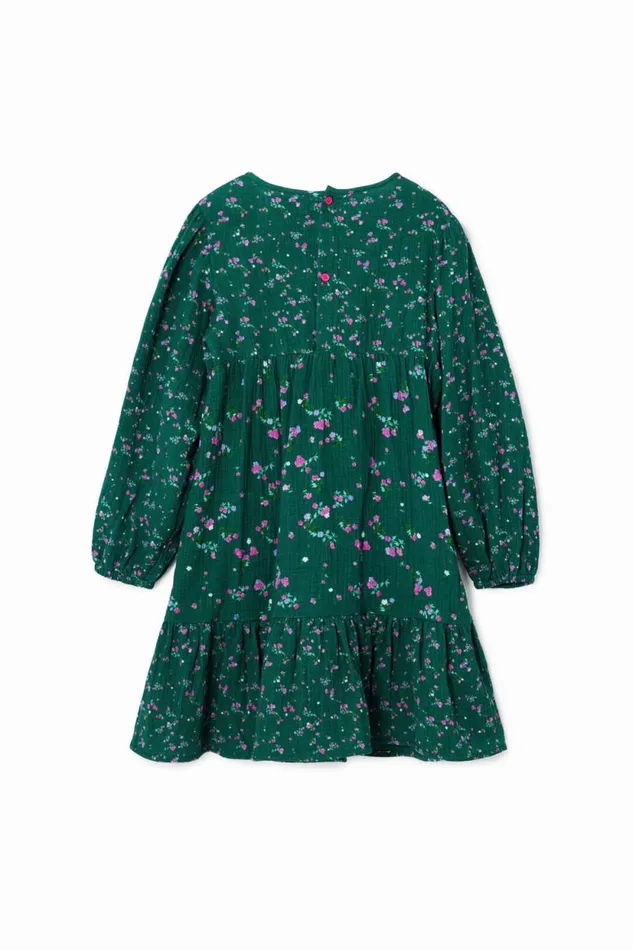 Dresses Kids Desigual Floral Shirt Dress Green