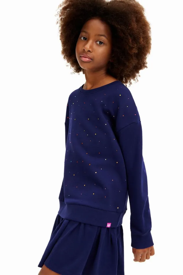 Dresses Kids Desigual Polka Dot Dress Blue