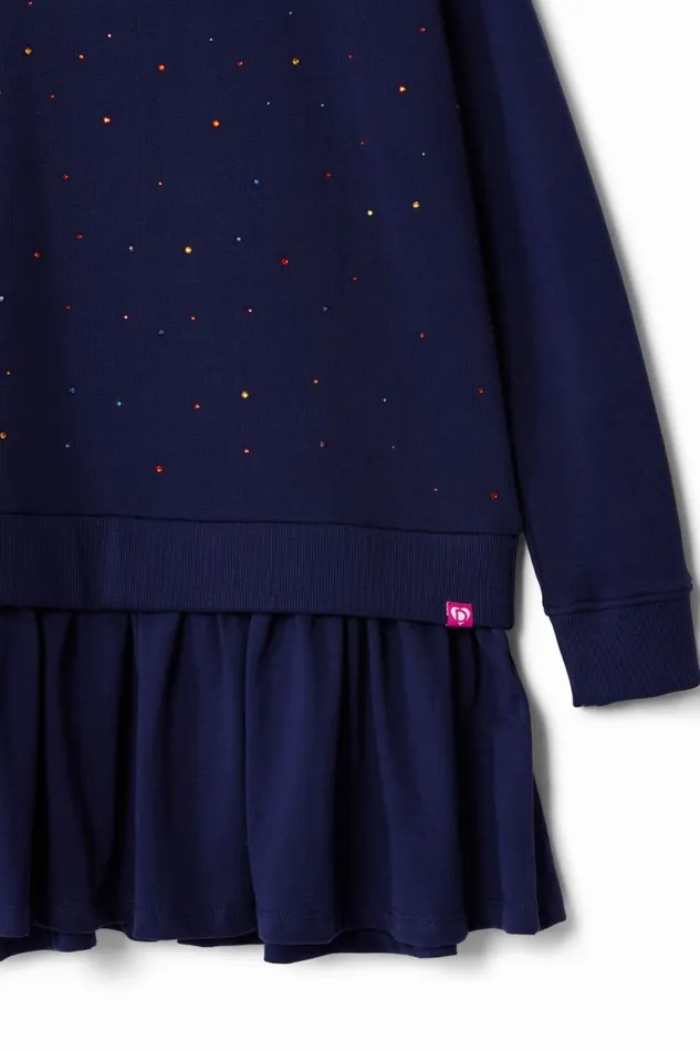 Dresses Kids Desigual Polka Dot Dress Blue